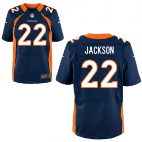 Men's Denver Broncos Nike Navy Blue Elite Jersey JACKSON#22