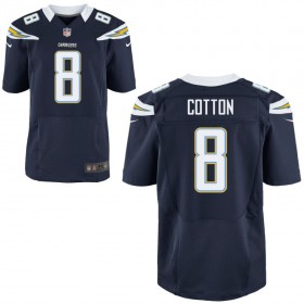 Men's Los Angeles Chargers Nike Navy Elite Jersey COTTON#8