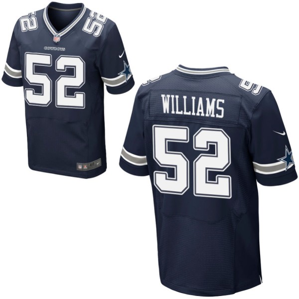 Mens Dallas Cowboys Nike Navy Blue Elite Jersey WILLIAMS#52