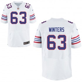 Mens Buffalo Bills Nike White Alternate Elite Jersey WINTERS#63