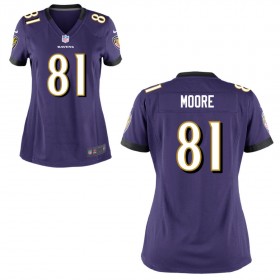 Women's Baltimore Ravens Nike Purple Game Jersey MOORE#81