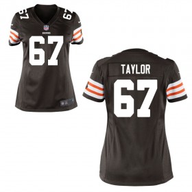 Women's Cleveland Browns Historic Logo Nike Brown Game Jersey TAYLOR#67