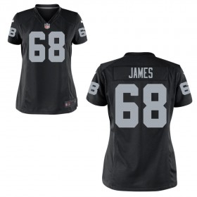 Women's Las Vegas Raiders Nike Black Game Jersey JAMES#68