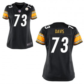 Women's Pittsburgh Steelers Nike Black Game Jersey DAVIS#73