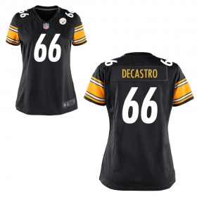 Women's Pittsburgh Steelers Nike Black Game Jersey DECASTRO#66