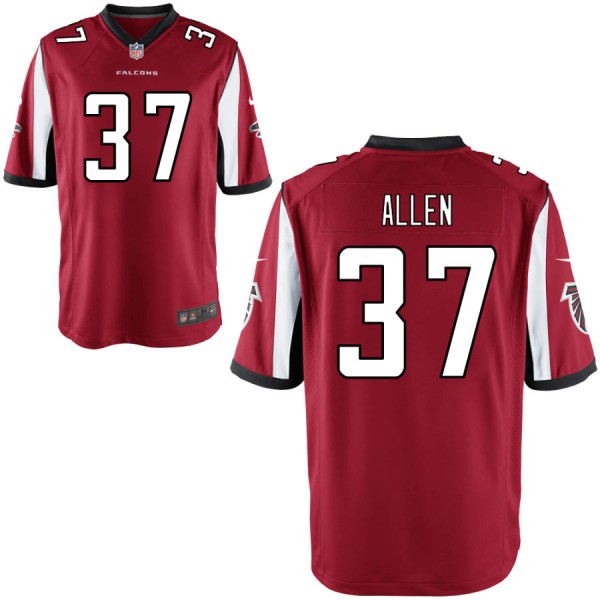 Youth Atlanta Falcons Nike Red Game Jersey ALLEN#37