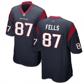 Youth Houston Texans Nike Navy Game Jersey FELLS#87