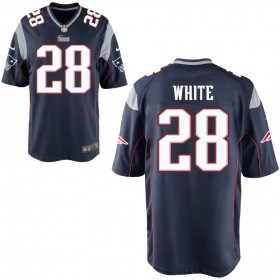 Nike Youth New England Patriots Team Color Game Jersey WHITE#28