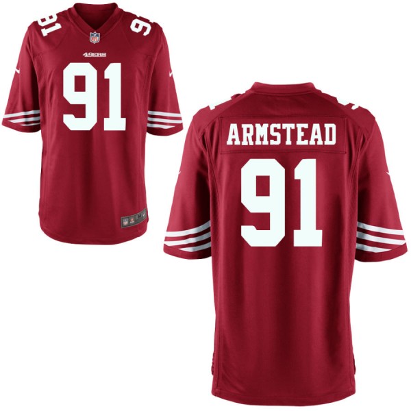 Youth San Francisco 49ers Nike Scarlet Game Jersey ARMSTEAD#91