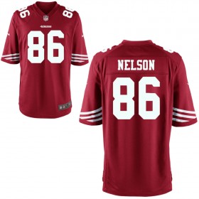 Youth San Francisco 49ers Nike Scarlet Game Jersey NELSON#86