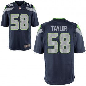 Youth Seattle Seahawks Nike College Navy Game Jersey TAYLOR#58