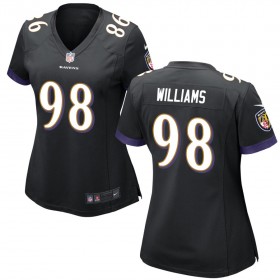Women's Baltimore Ravens Nike Black Game Jersey WILLIAMS#98