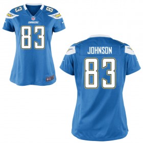 Women's Los Angeles Chargers Nike Light Blue Game Jersey JOHNSON#83