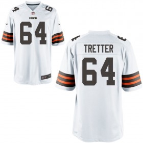 Nike Men's Cleveland Browns Game White Jersey TRETTER#64