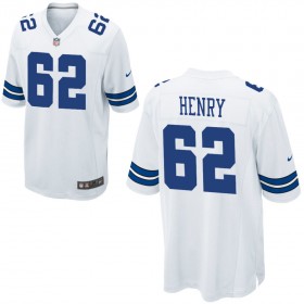 Nike Men's Dallas Cowboys Game White Jersey HENRY#62