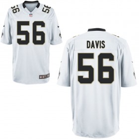 Nike Men's New Orleans Saints Game White Jersey DAVIS#56
