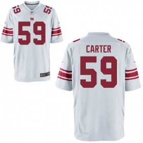 Nike Men's New York Giants Game White Jersey CARTER#59