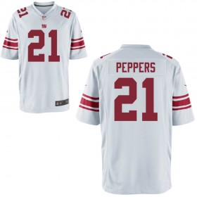 Nike Men's New York Giants Game White Jersey PEPPERS#21