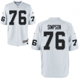 Nike Men's Las Vegas Raiders Game White Jersey SIMPSON#76