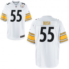 Nike Men's Pittsburgh Steelers Game White Jersey BUSH#55