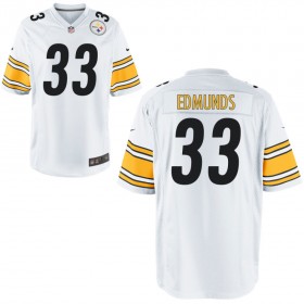 Nike Men's Pittsburgh Steelers Game White Jersey EDMUNDS#33