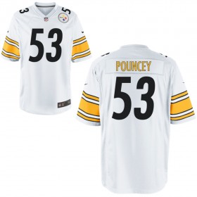 Nike Men's Pittsburgh Steelers Game White Jersey POUNCEY#53