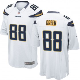 Nike Men's Los Angeles Chargers Game White Jersey GREEN#88