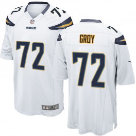 Nike Men's Los Angeles Chargers Game White Jersey GROY#72