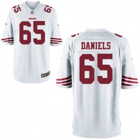 Nike Men's San Francisco 49ers Game White Jersey DANIELS#65