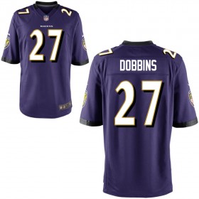 Men's Baltimore Ravens Nike Purple Game Jersey DOBBINS#27