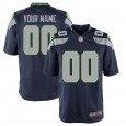 Men's Seattle Seahawks Nike College Navy Customized Game Jersey