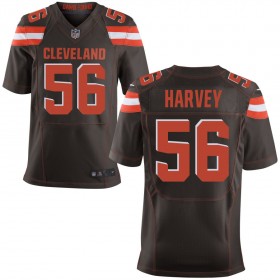 Men's Cleveland Browns Nike Brown Elite Jersey HARVEY#56