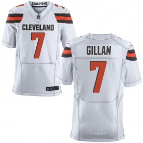 Men's Cleveland Browns Nike White Elite Jersey GILLAN#7