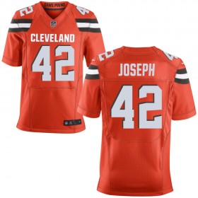 Men's Cleveland Browns Nike Orange Alternate Elite Jersey JOSEPH#42