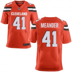 Men's Cleveland Browns Nike Orange Alternate Elite Jersey MEANDER#41