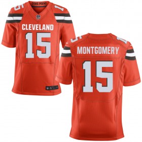 Men's Cleveland Browns Nike Orange Alternate Elite Jersey MONTGOMERY#15