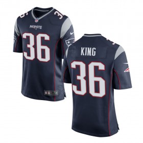 Men's New England Patriots Nike Navy Game Jersey KING#36