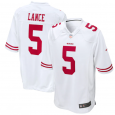 Nike Men's San Francisco 49ers Trey Lance#5 White Game Player Jersey